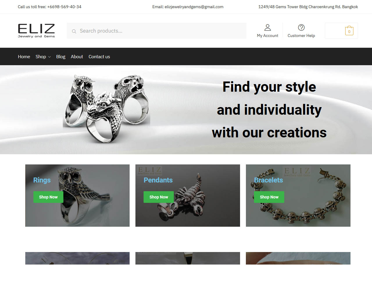 Jewelry site "Eliz"