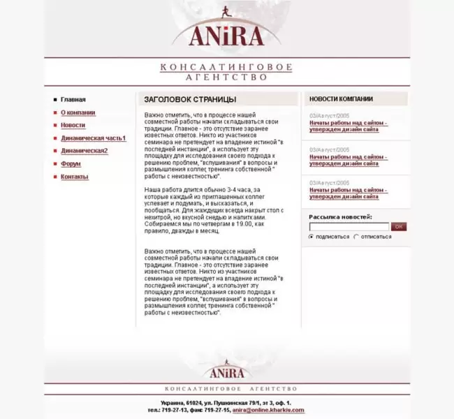 Консалтинговое агентство "АНИРА"